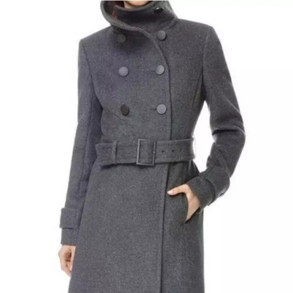 Babaton Gray Double-Breasted Coat - Picture 6 of 8